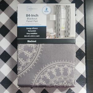 Mainstays Gray Blackout Panel Pair